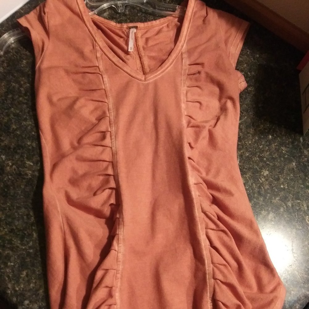 Free People orange xs tee